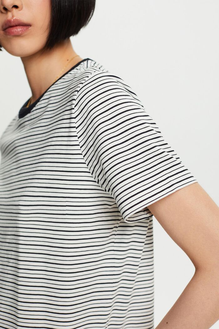T-Shirt mit Streifen, 100% Baumwolle