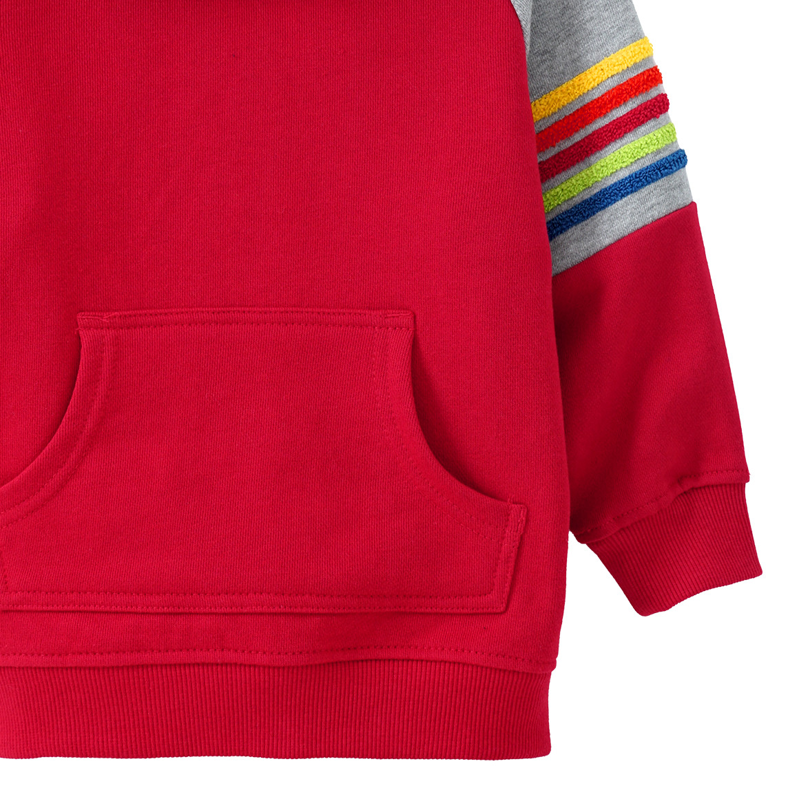 Kinder Hoodie mit bunter Frottee-Applikation