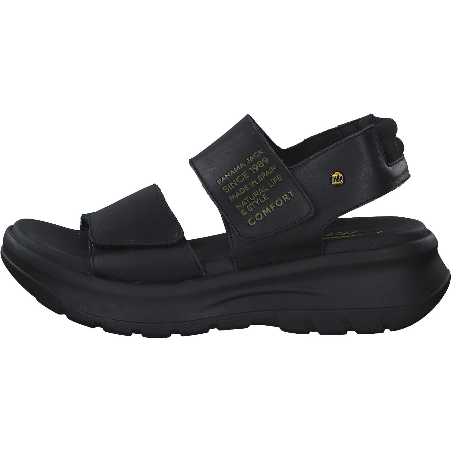 Panama Jack Noah B, Keilsandaletten, Damen, Schwarz