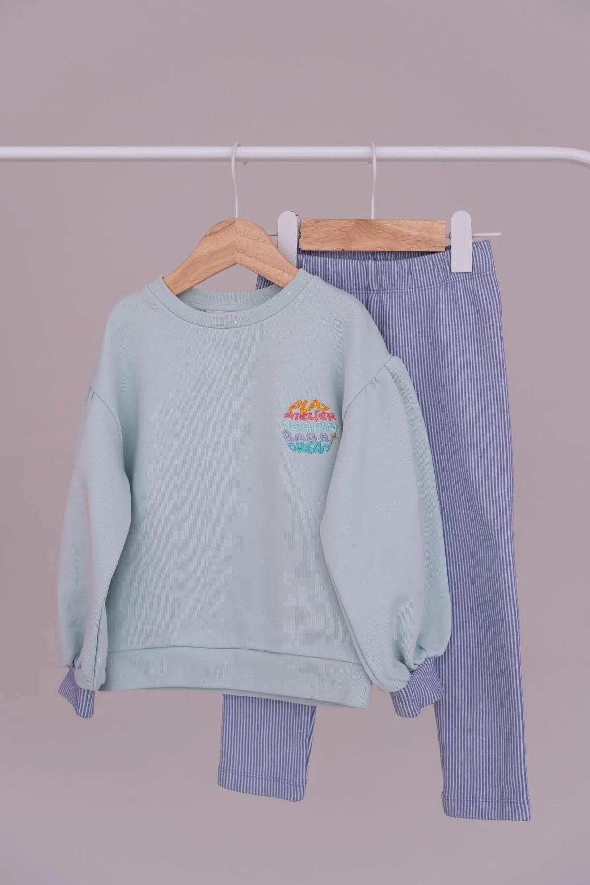 C&City  Langer Kinder-Trainingsanzug Mint/Flieder
