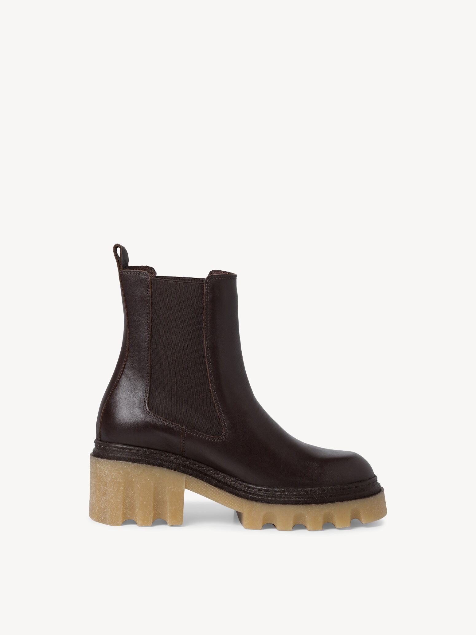 Bottine Chelsea en cuir - marron