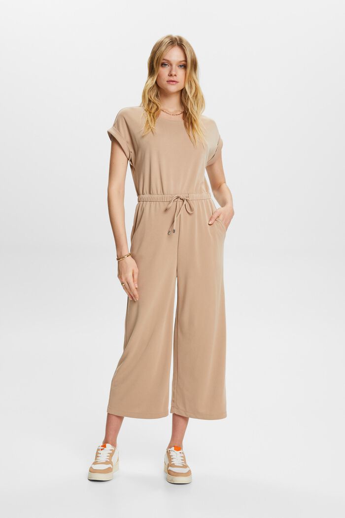 Jumpsuit aus Modal mit Bindegürtel