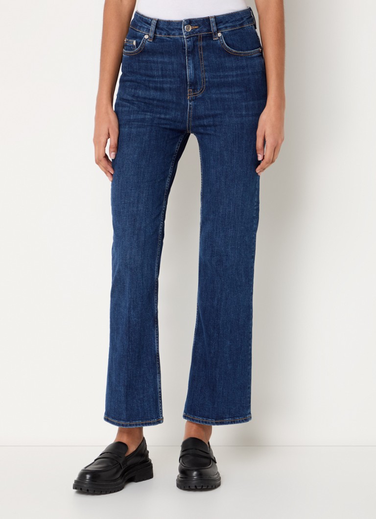 Sisley High waist flared jeans with dark wash