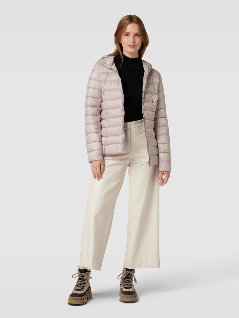 Steppjacke mit Kapuze in stein