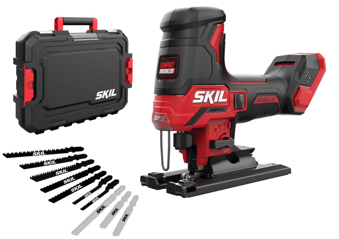 SKIL SW1E3440JA Stichsäge 20V Kompakt bürstenlos 135mm ohne Akkus und Ladegerät im Koffer