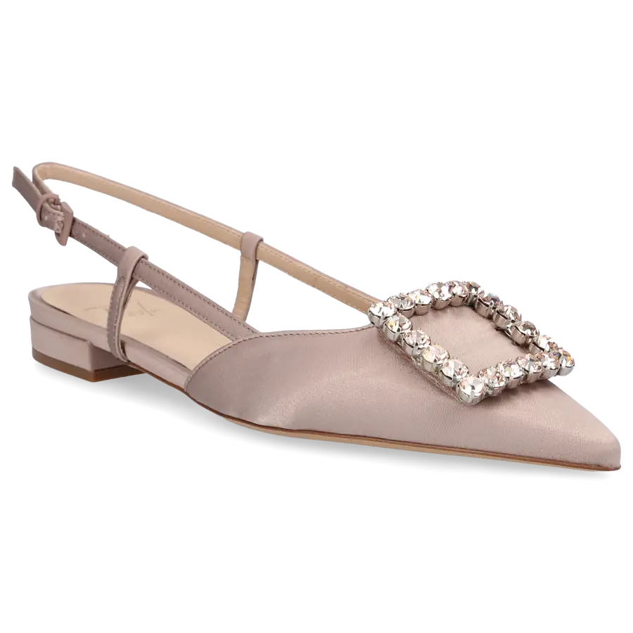 Roberto Festa - Sling-Ballerinas LAVANDA Seide - beige