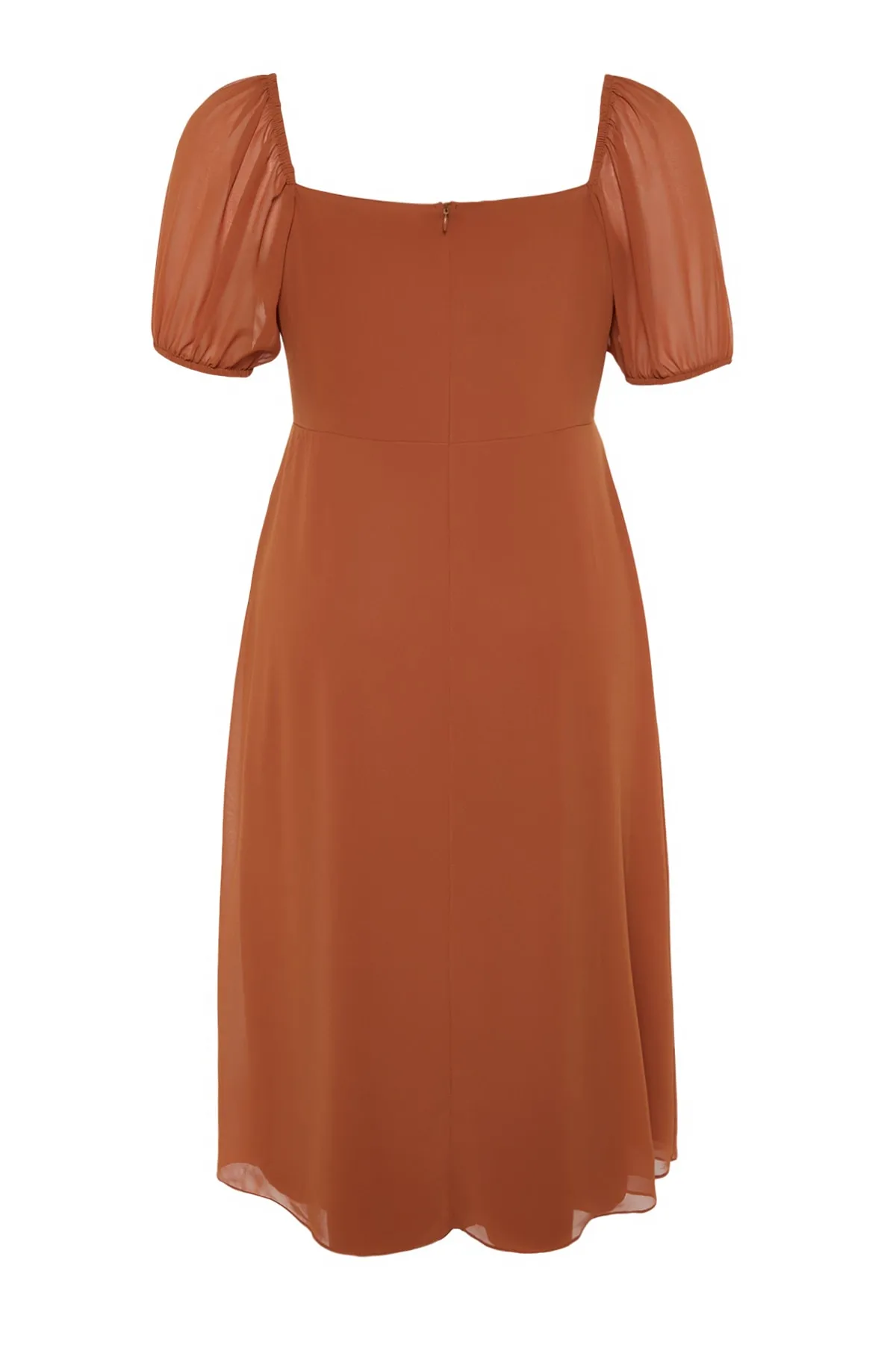 Trendyol Curve  Kleid mit Schlitz und Kachelmuster TBBSS22AH0012