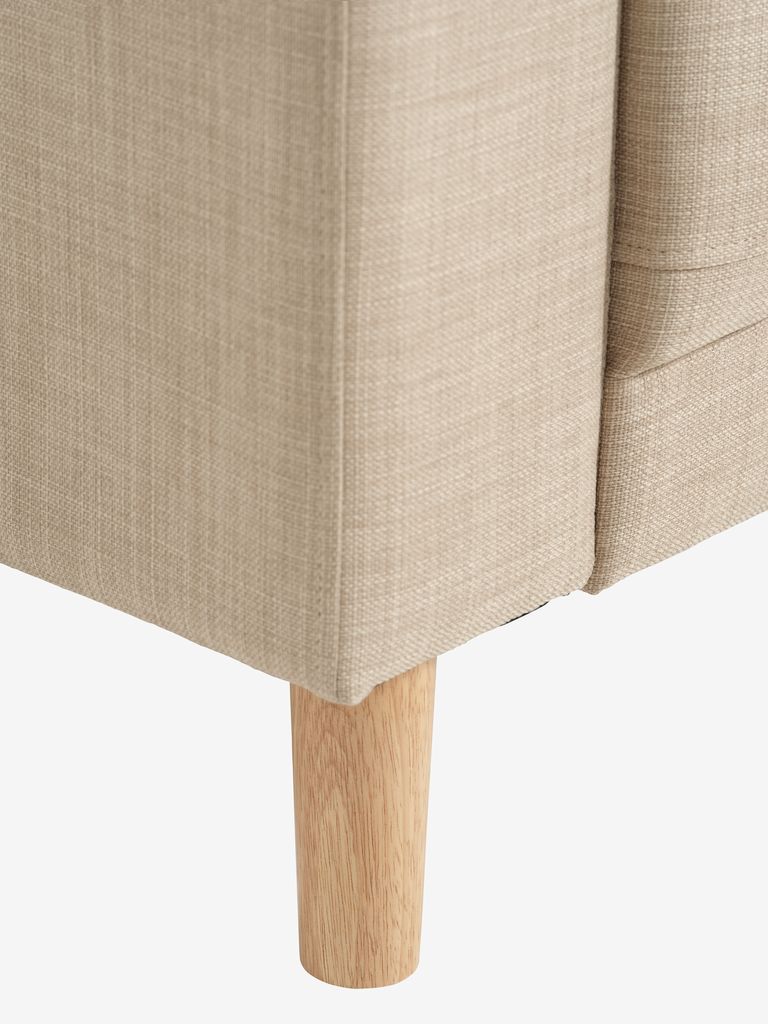 EGENSE Sofa EGENSE 2-osobowa tkanina piaskowa/kolor dębu