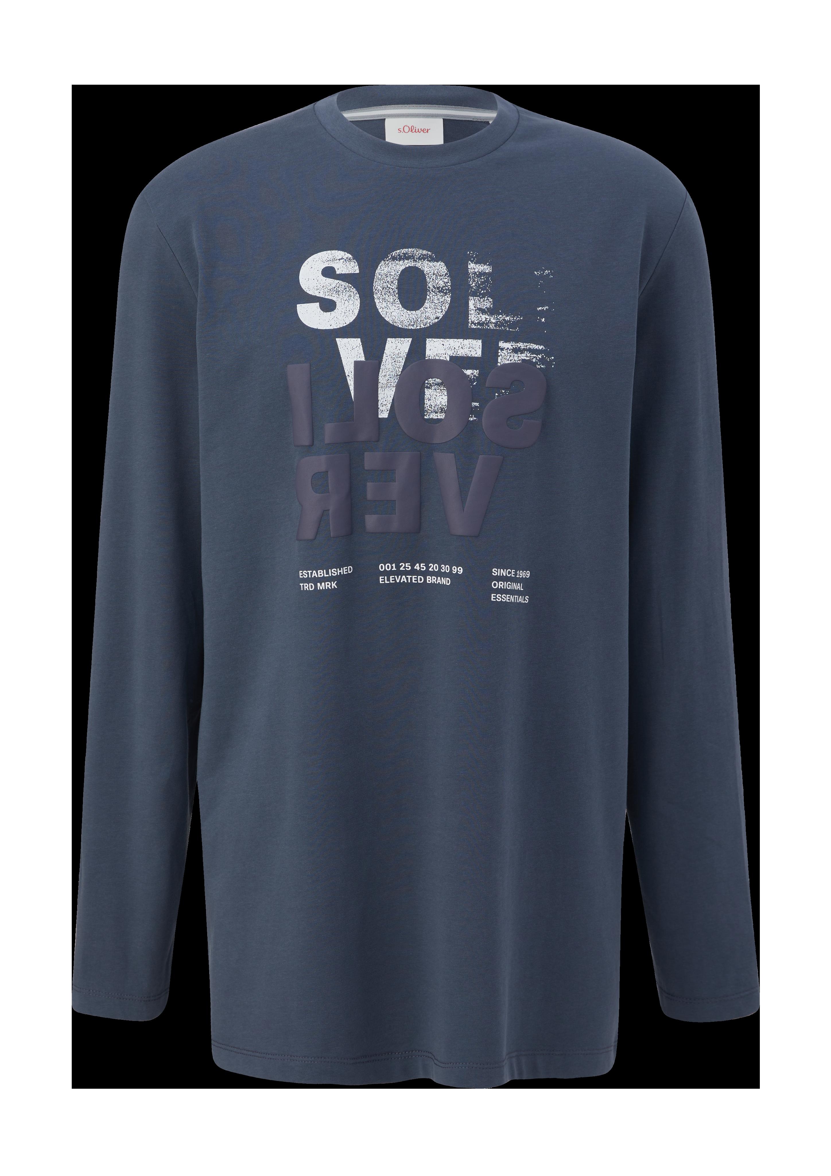 Longsleeve mit gummiertem Label-Print  2143325-57D1