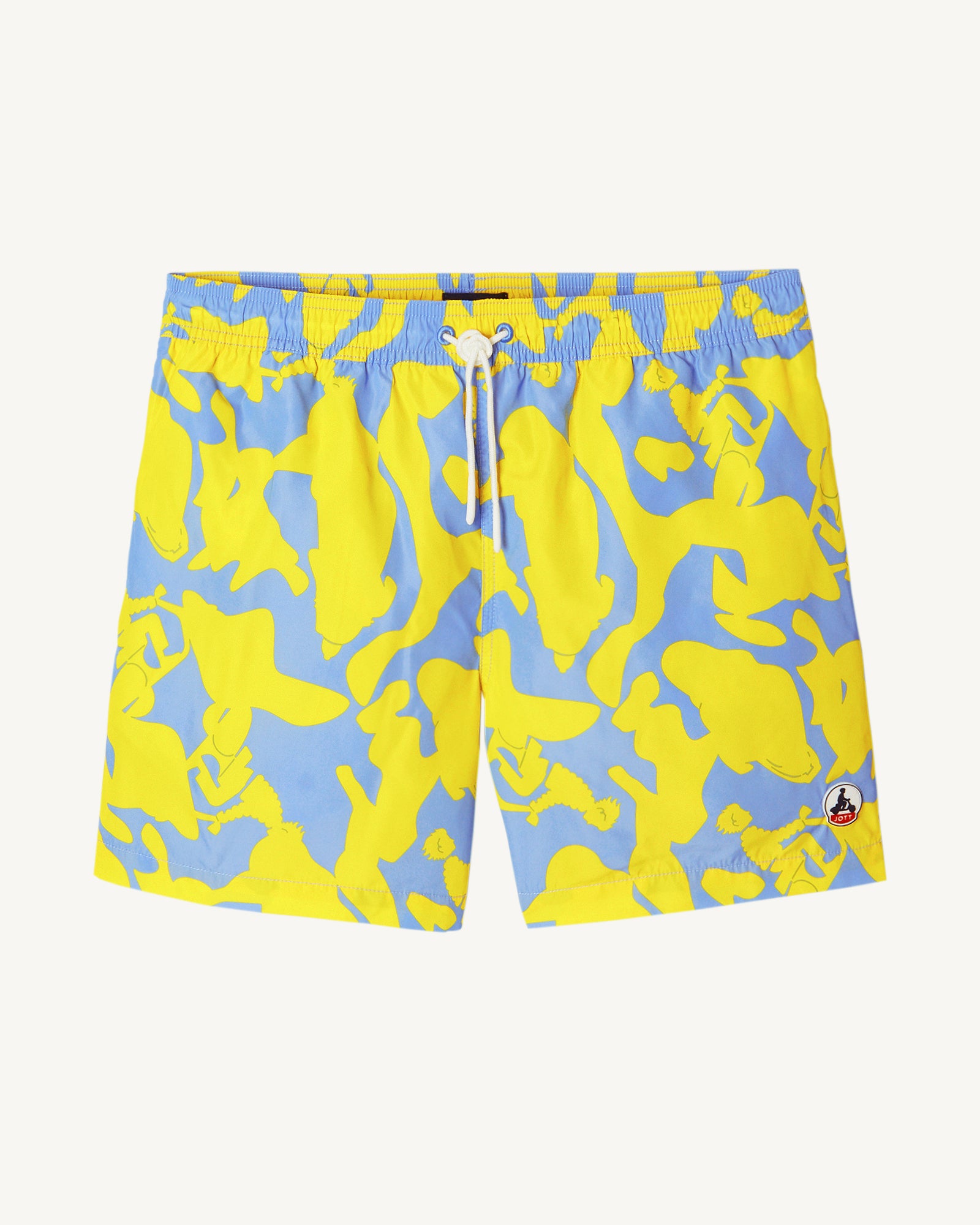 Short de bain Camo bleu clair/Citron Biarritz
