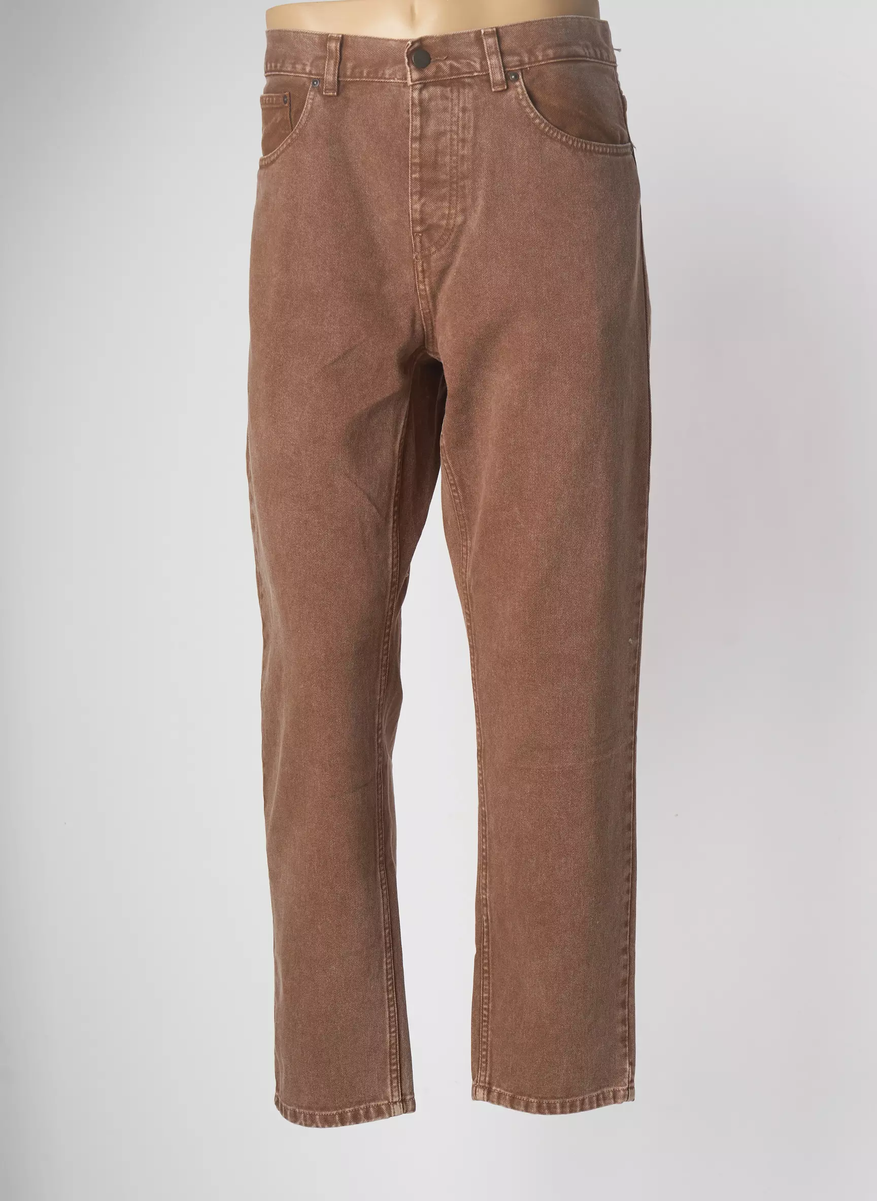 Carhartt Jeans Coupe Droite Homme couleur marron