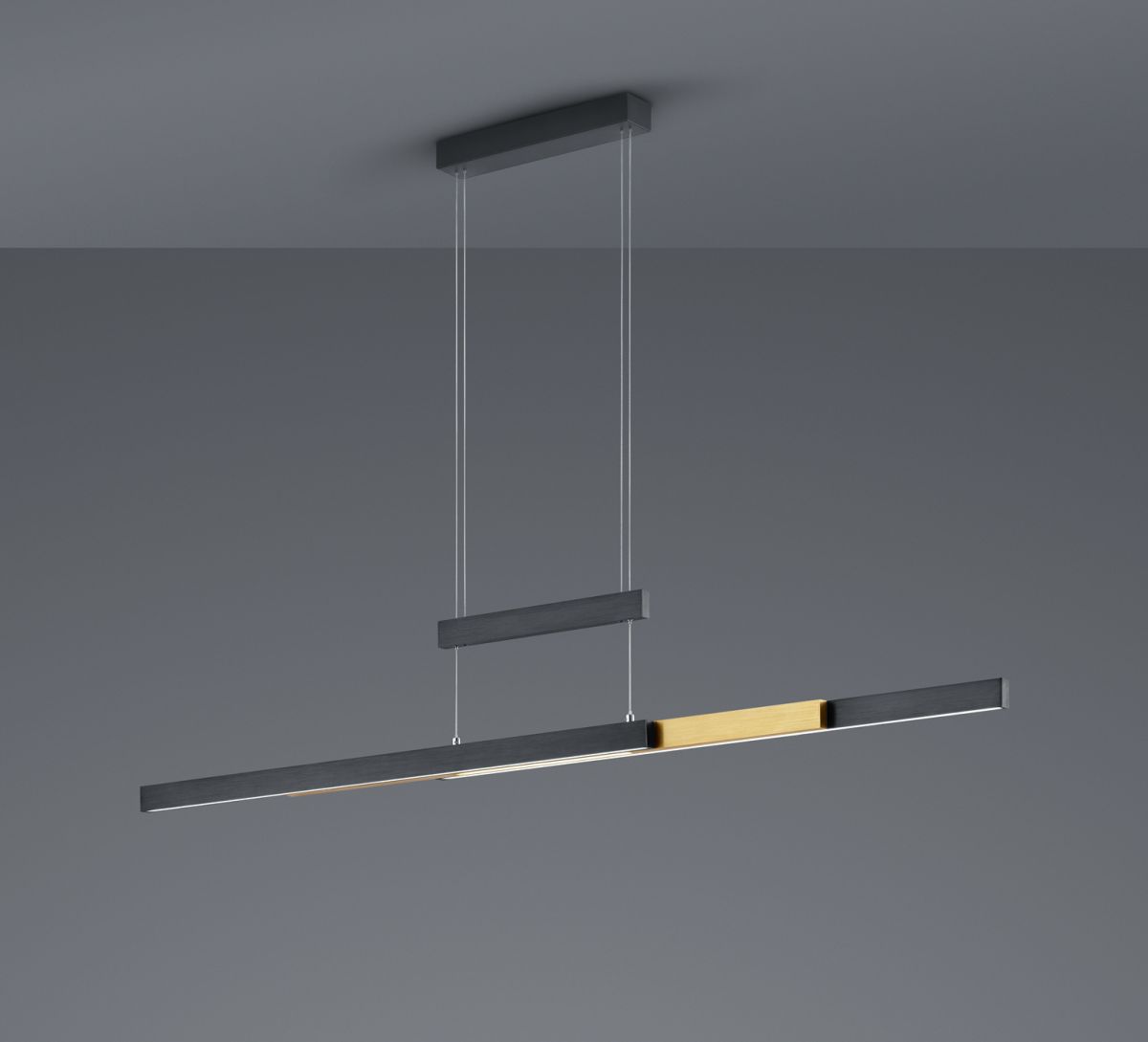 TRIO LED Pendelleuchte Trajan Schwarz Gold