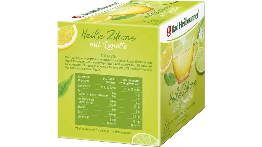 Bad Heilbrunner Heiße Zitrone mit Limette 37.5 g