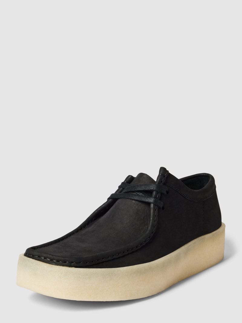 Schnürschuhe aus Leder Modell 'WALLABEE' in schwarz