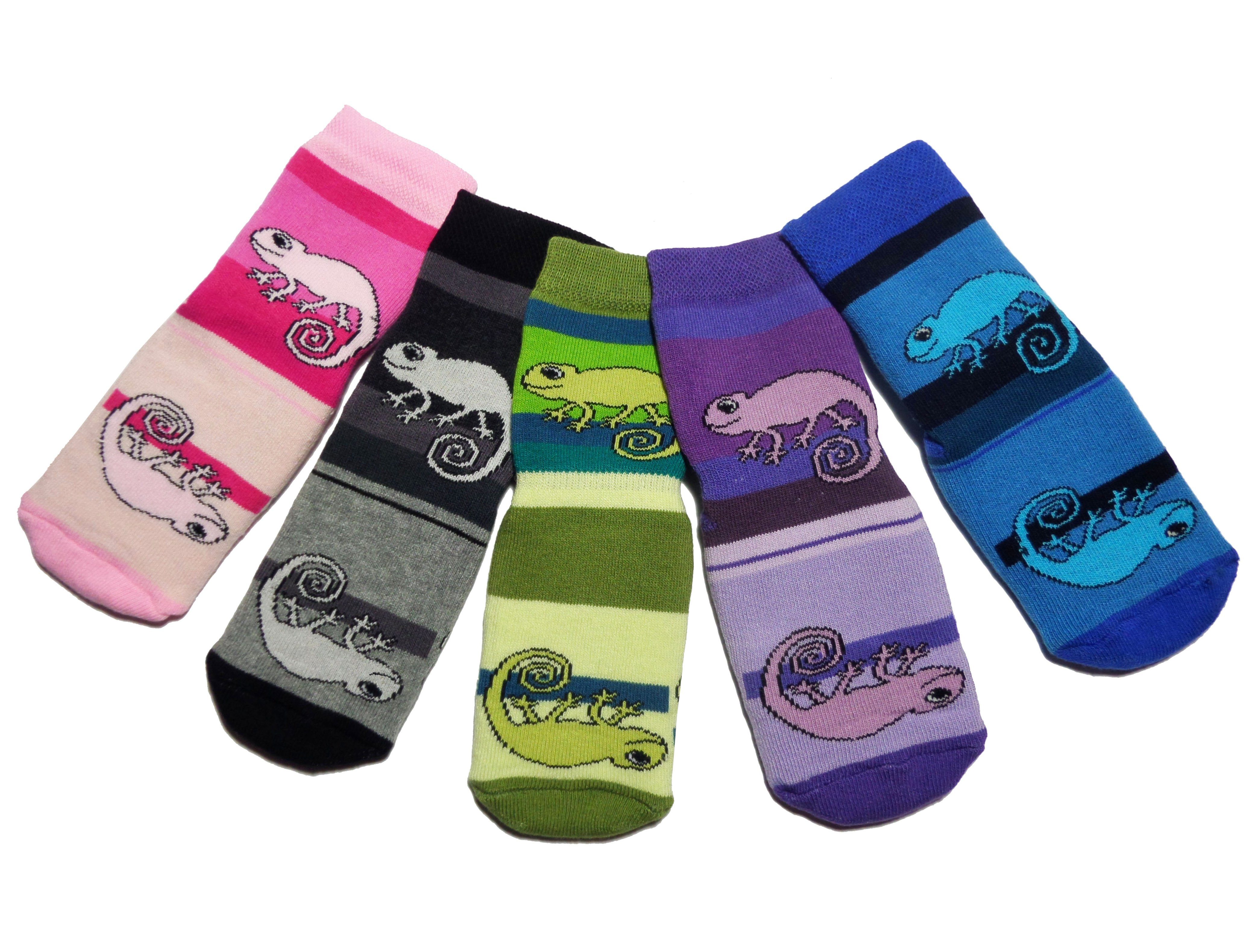 WERI SPEZIALS Strumpfhersteller GmbH ABS-Socken Kinder ABS-Socken >>Chamäleon<< aus Baumwolle mit Frottee