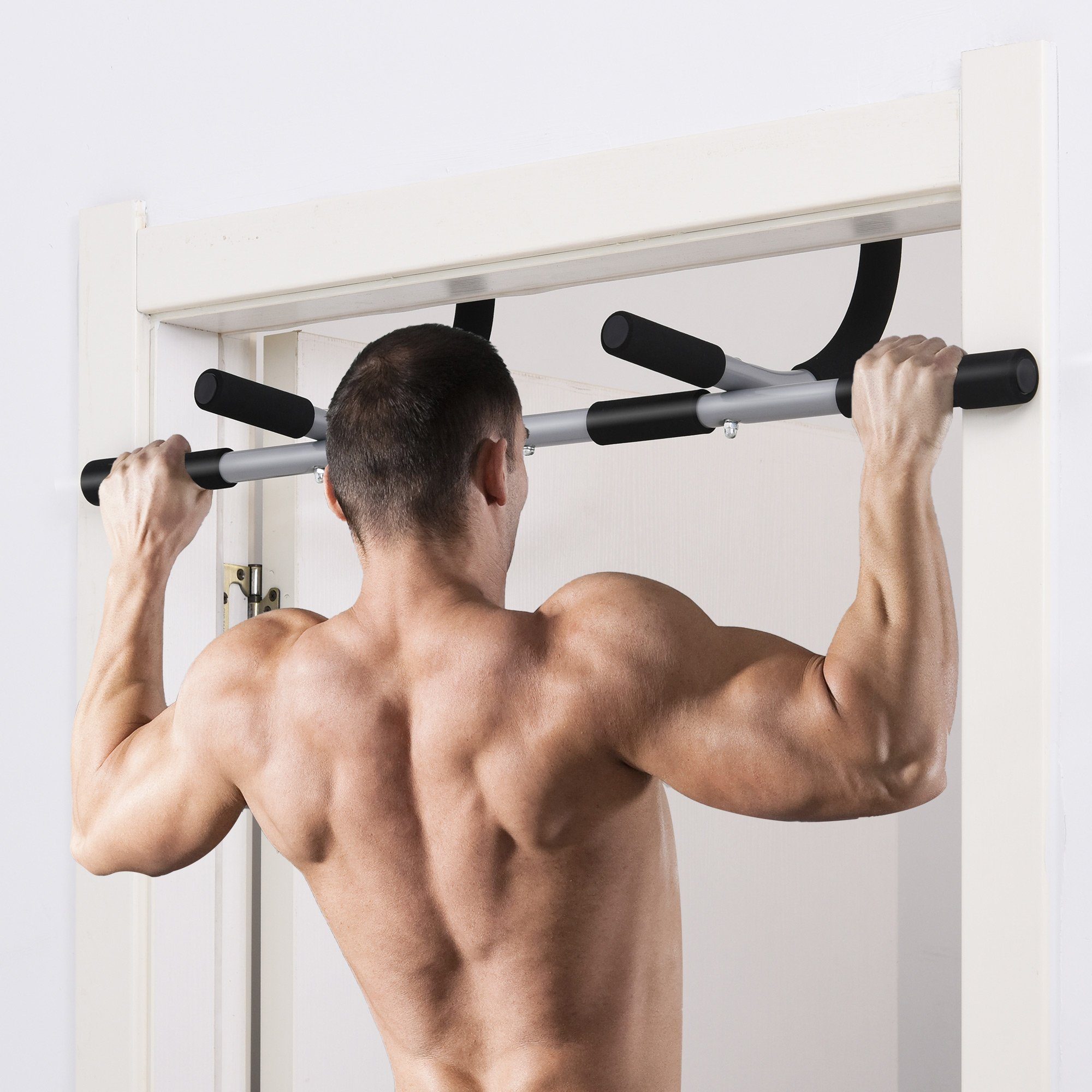 HOMCOM Heimtrainer Klimmzugstange für den Türrahmen