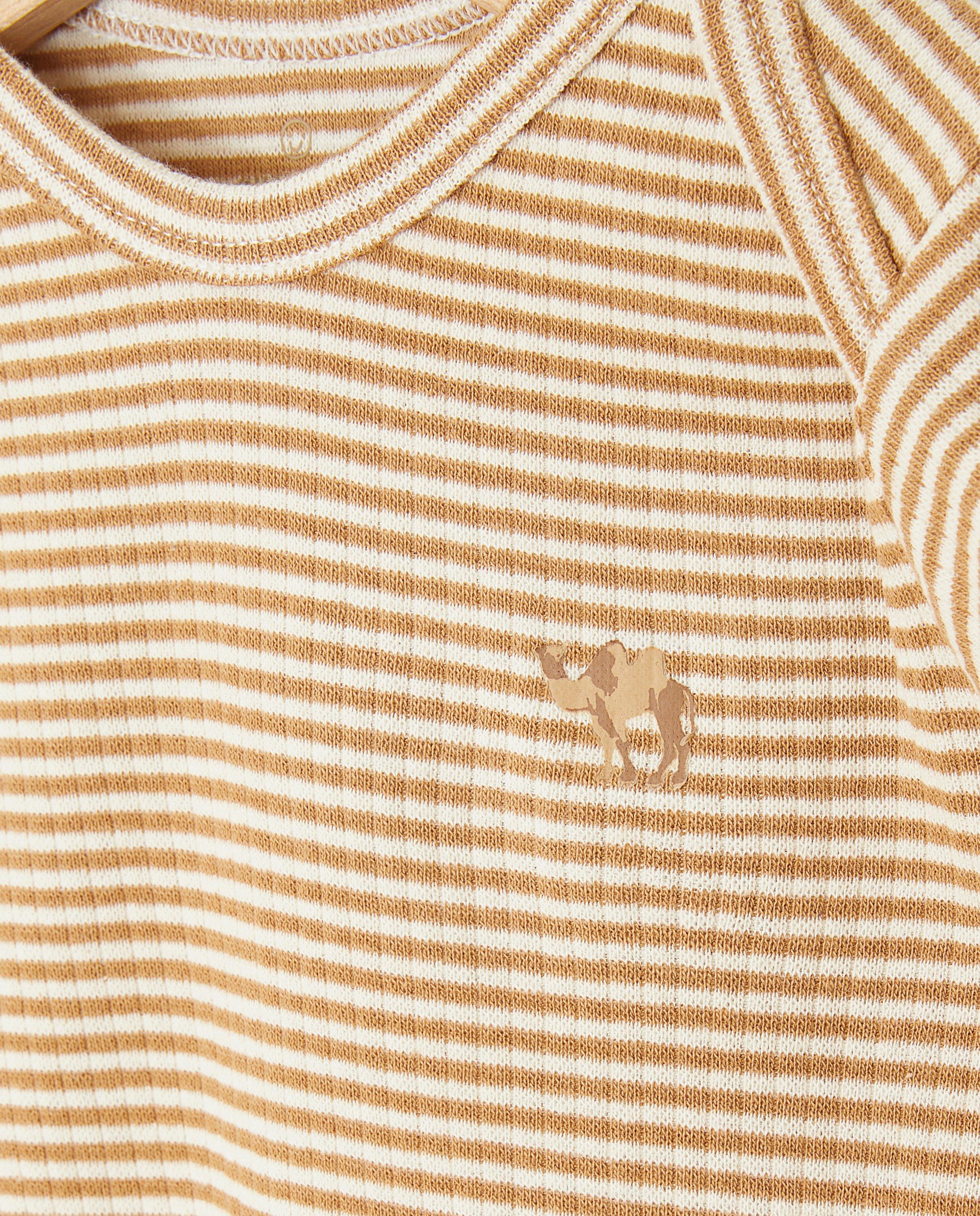 Cuddles and Smiles Romper med kuverthals beige