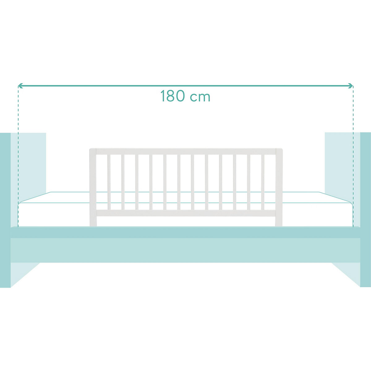 Bettgitter Lea 100x45 cm weiß