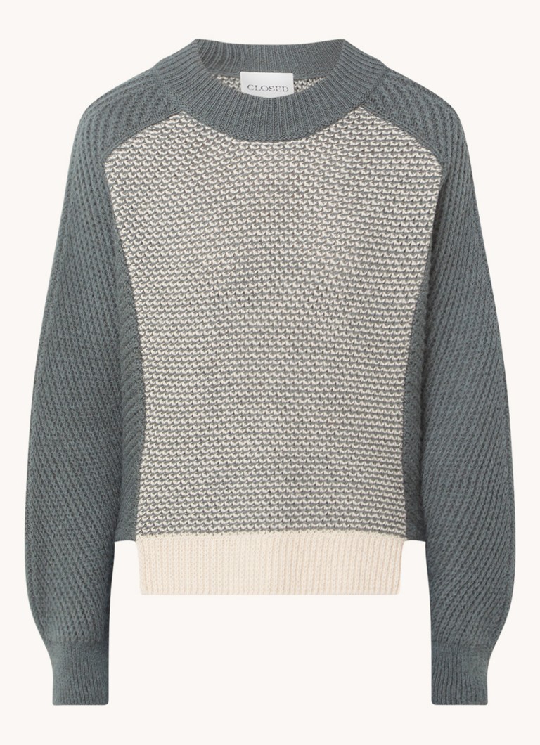 Pull en grosse maille (CLOSED) en mélange de laine d'alpaga avec manches bouffantes