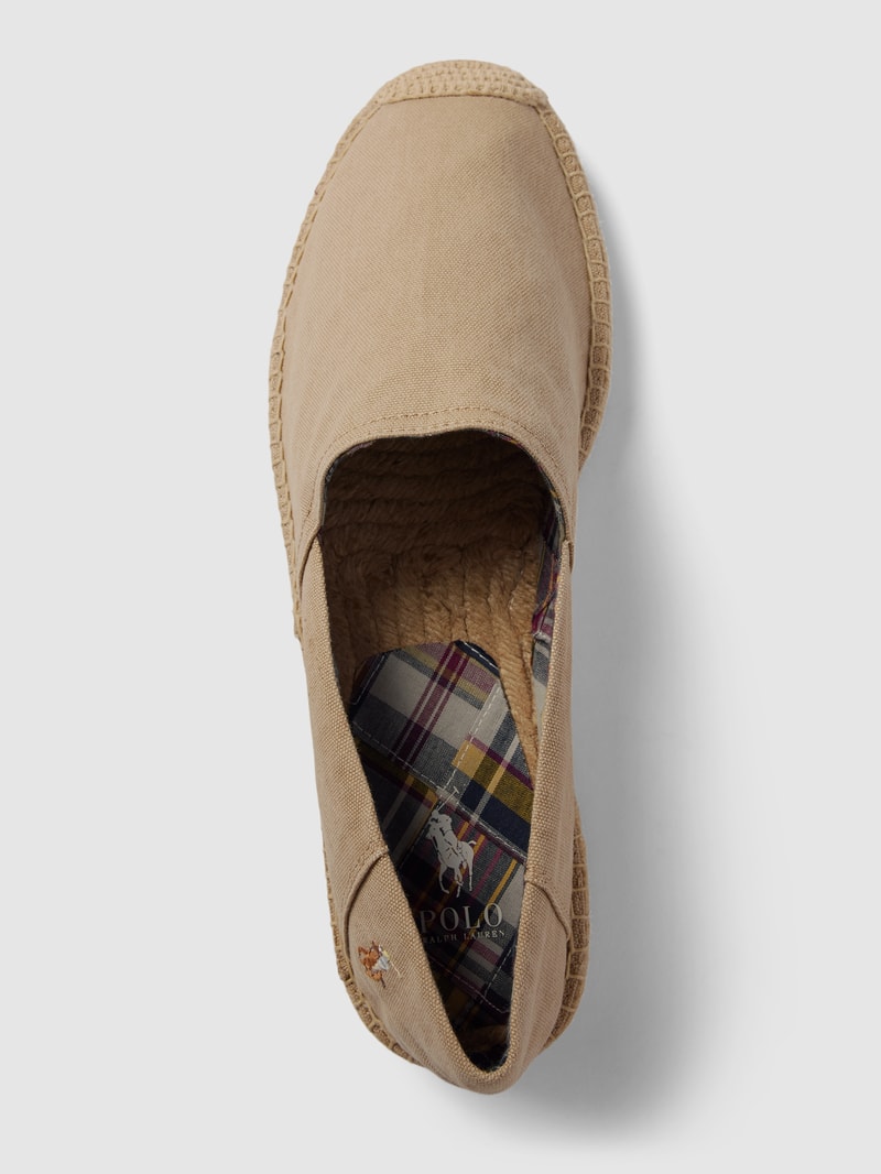 Espadrilles mit Label-Stitching Modell 'CEVIO' in beige