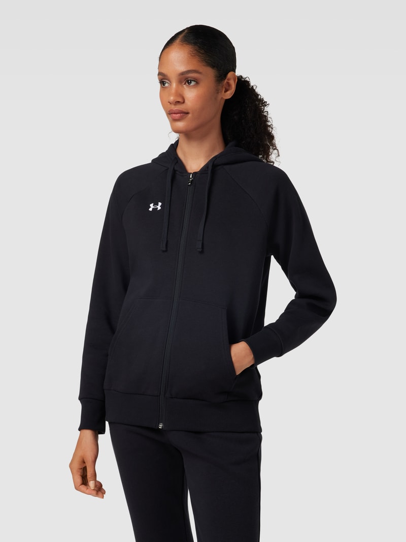 Sweatjacke mit Kapuze in schwarz