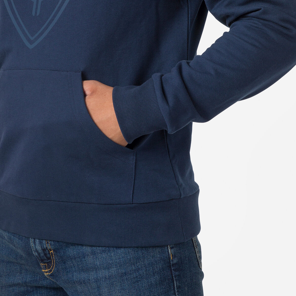 Herrensweatshirt mit Kapuze und Logo