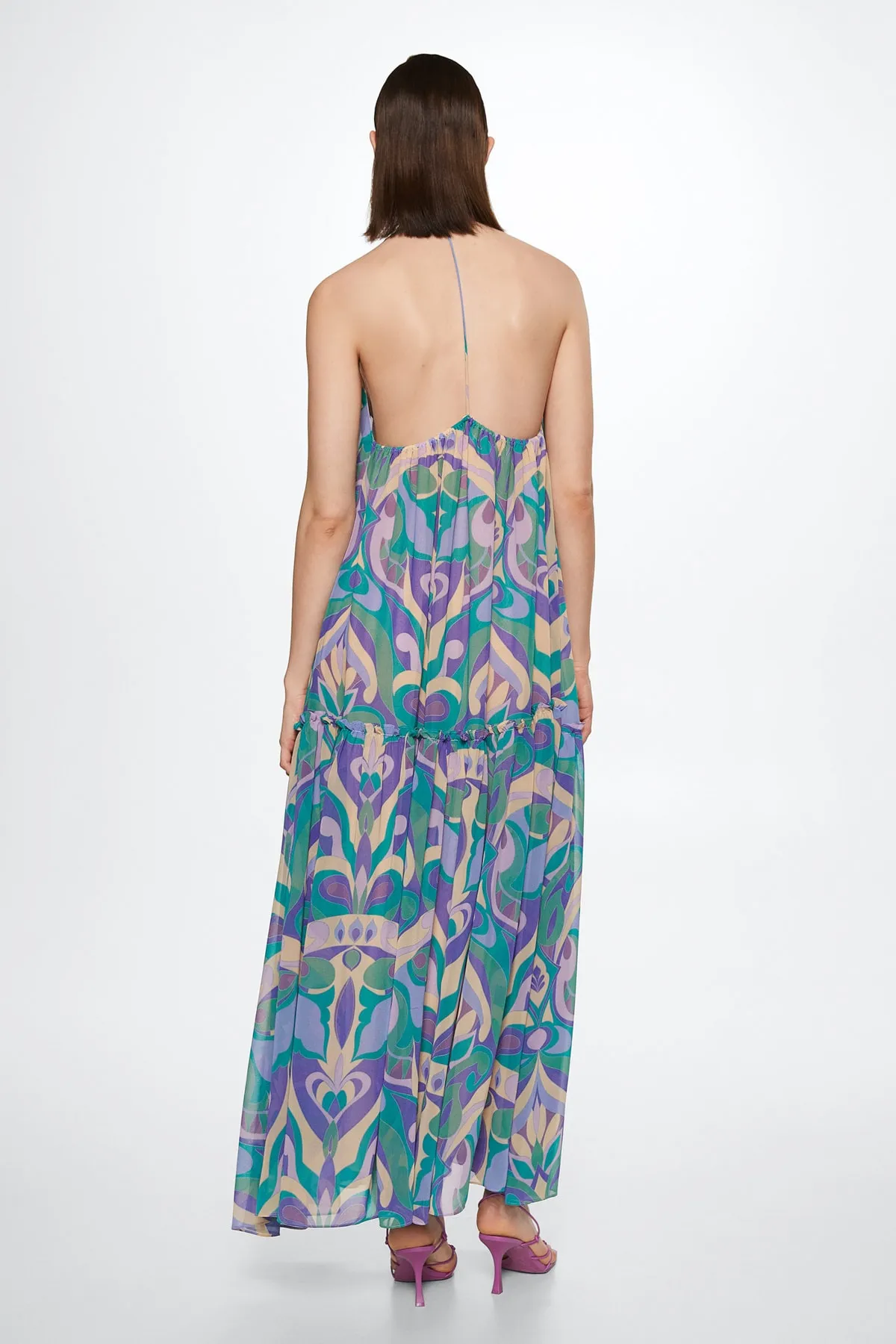MANGO  Grünes Damenkleid 37021299