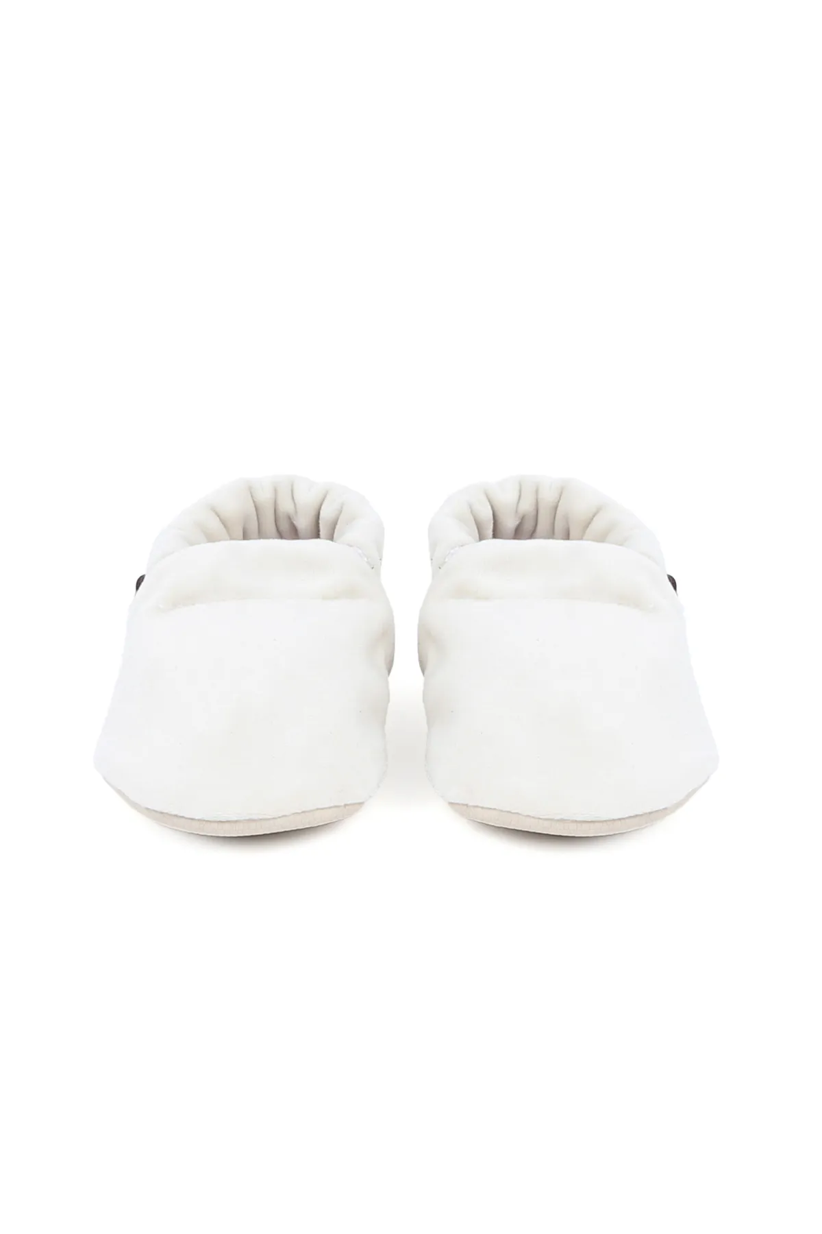 Caluu Baby  Babyschuhe aus Samt in Creme
