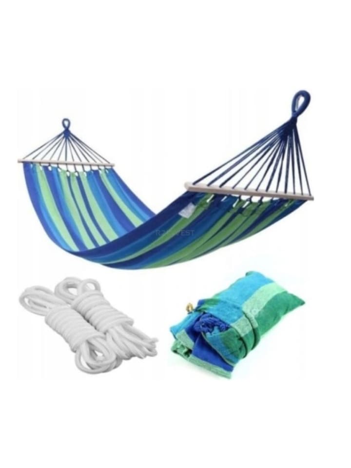 COFI 1453 260x150cm Hängematte in Grün-Blau - Liegematte für bis zu 2 Personen in Grün günstig kaufen onesize