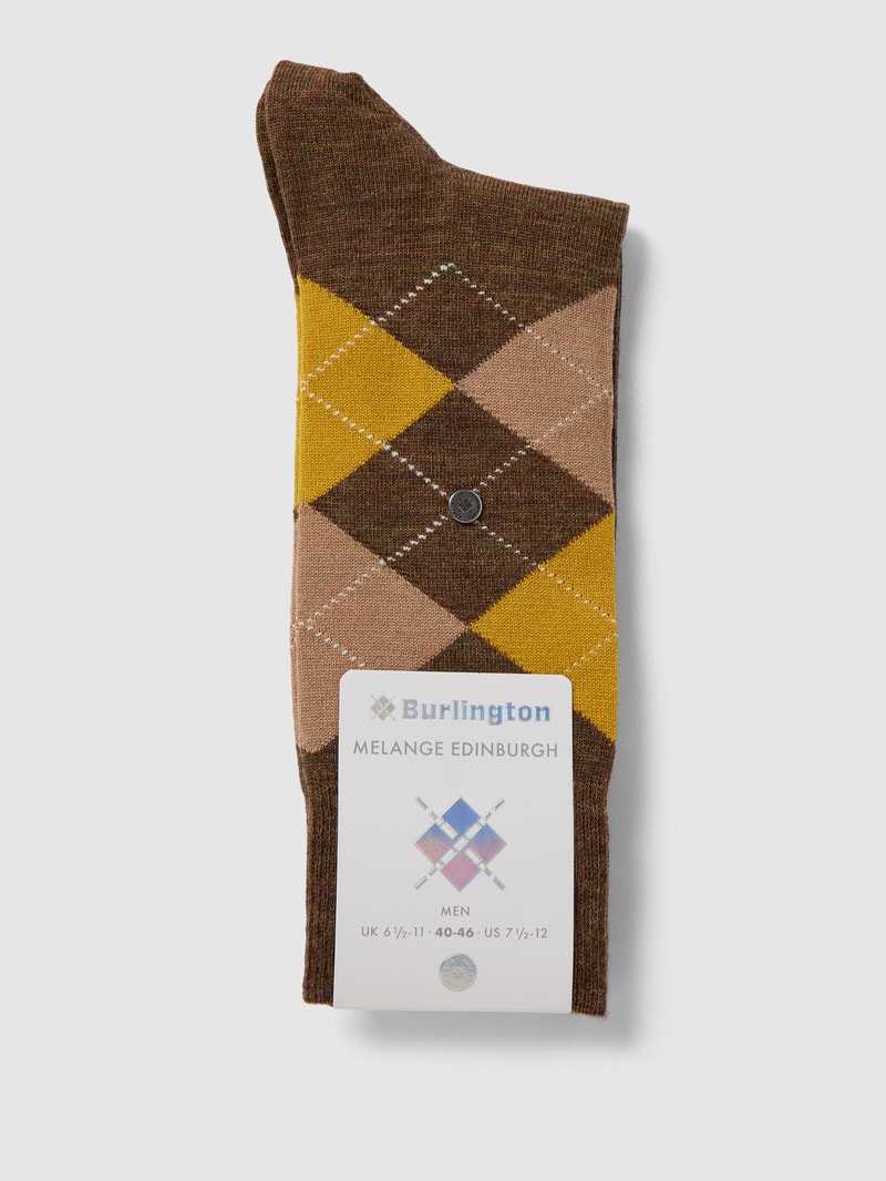 Socken mit Label-Stitching in schilf meliert