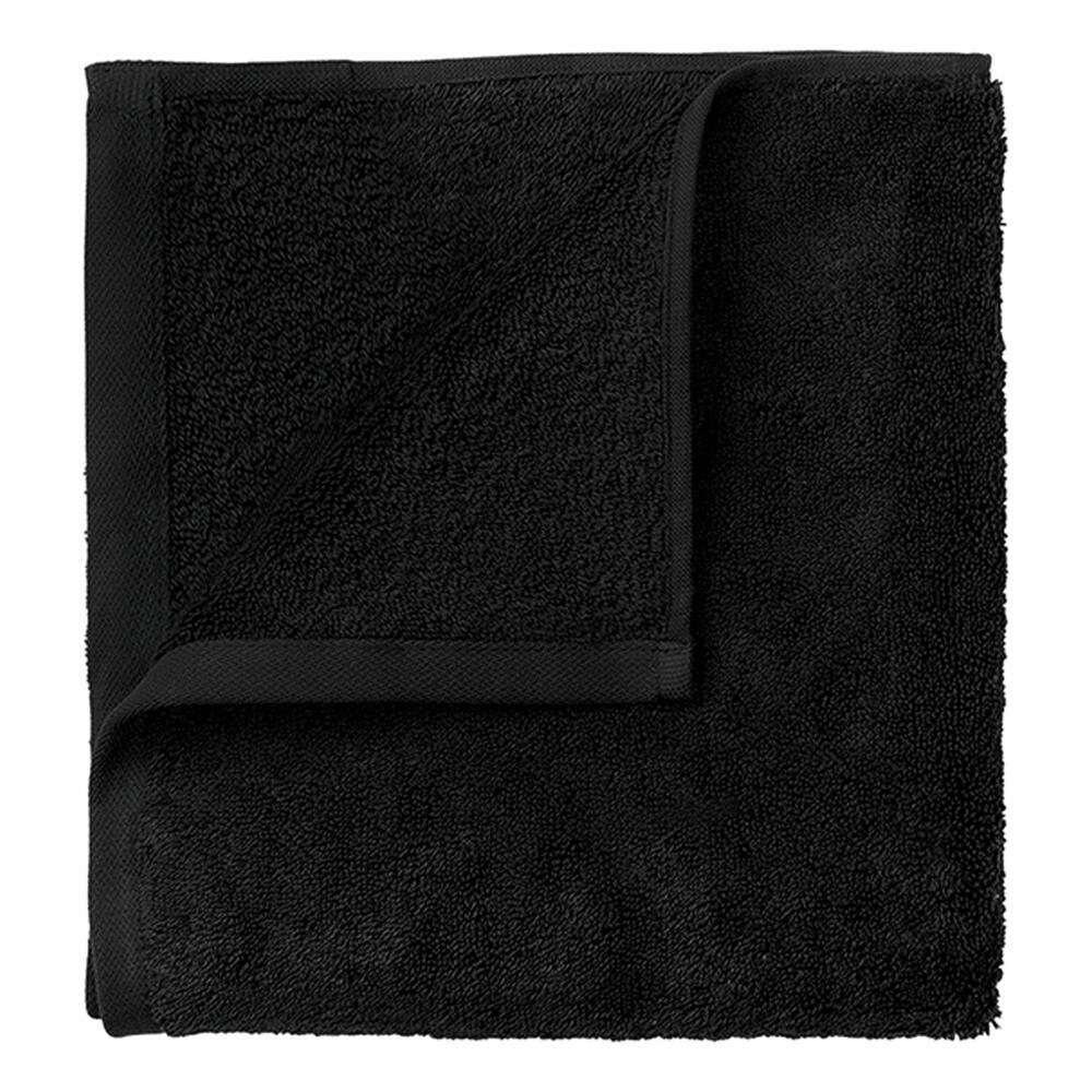 blomus Gästehandtücher Riva 4er Set Black 30 x 30 cm, Frottee (4-St), 100% Baumwolle