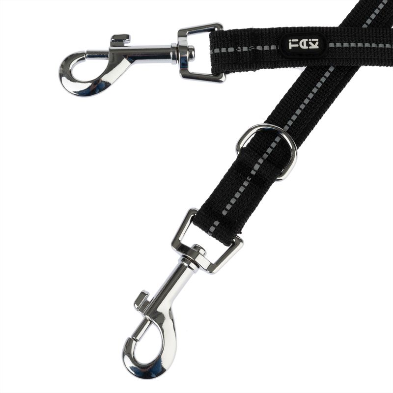 TIAKI Hundeleine Reflective Rubber, schwarz