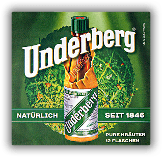 Underberg 12er Papp - Karton 0,24 Liter Underberg 12er Papp - Karton 0,24 Liter Typisch nur in der mit Strohpapier umwickelten Portionsflasche. 0,24	 Liter - Vol 44%