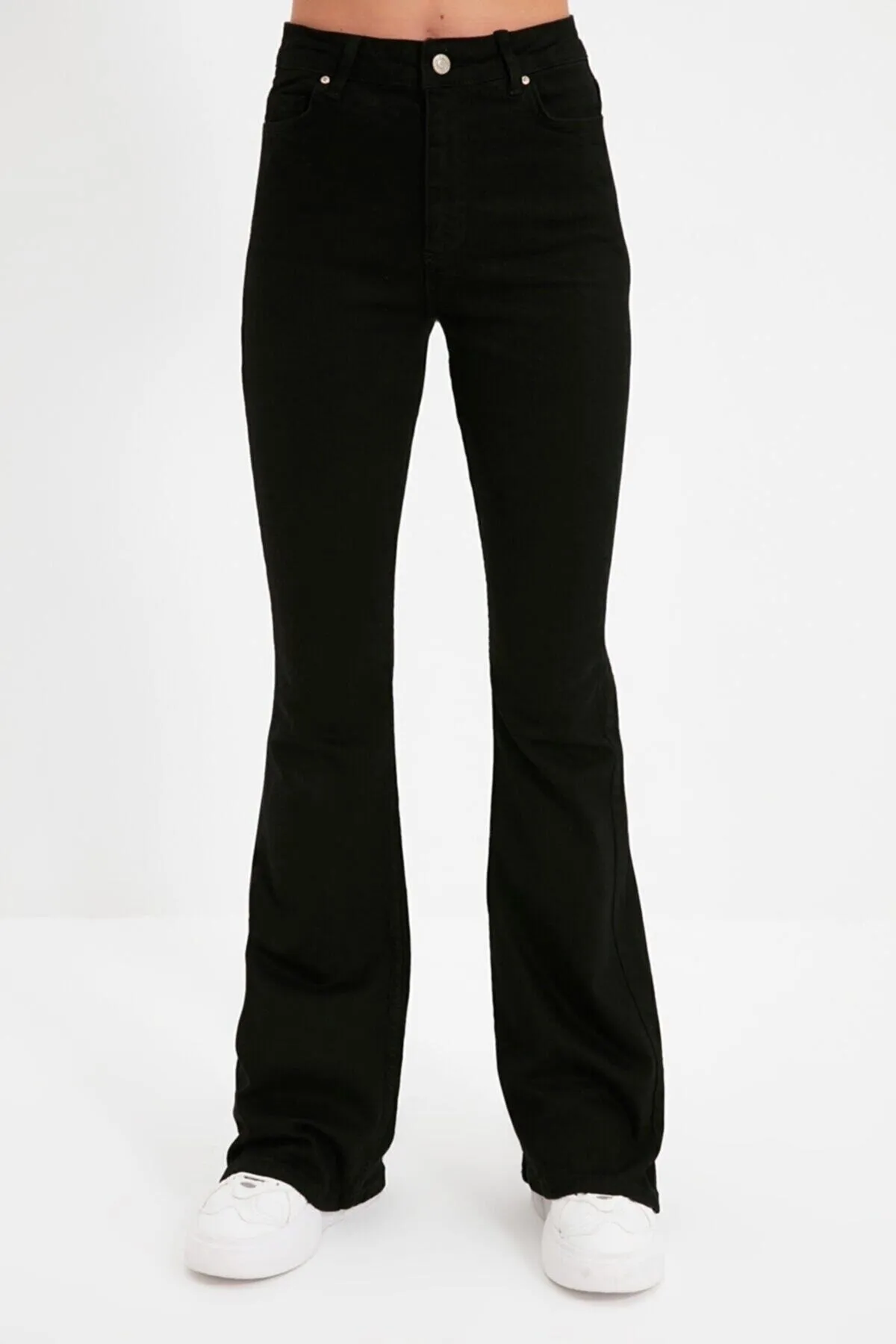 LİMABEL  Spanische Jeans mit Farbverlauf, schwarze spanische Jeans, hohe Taille