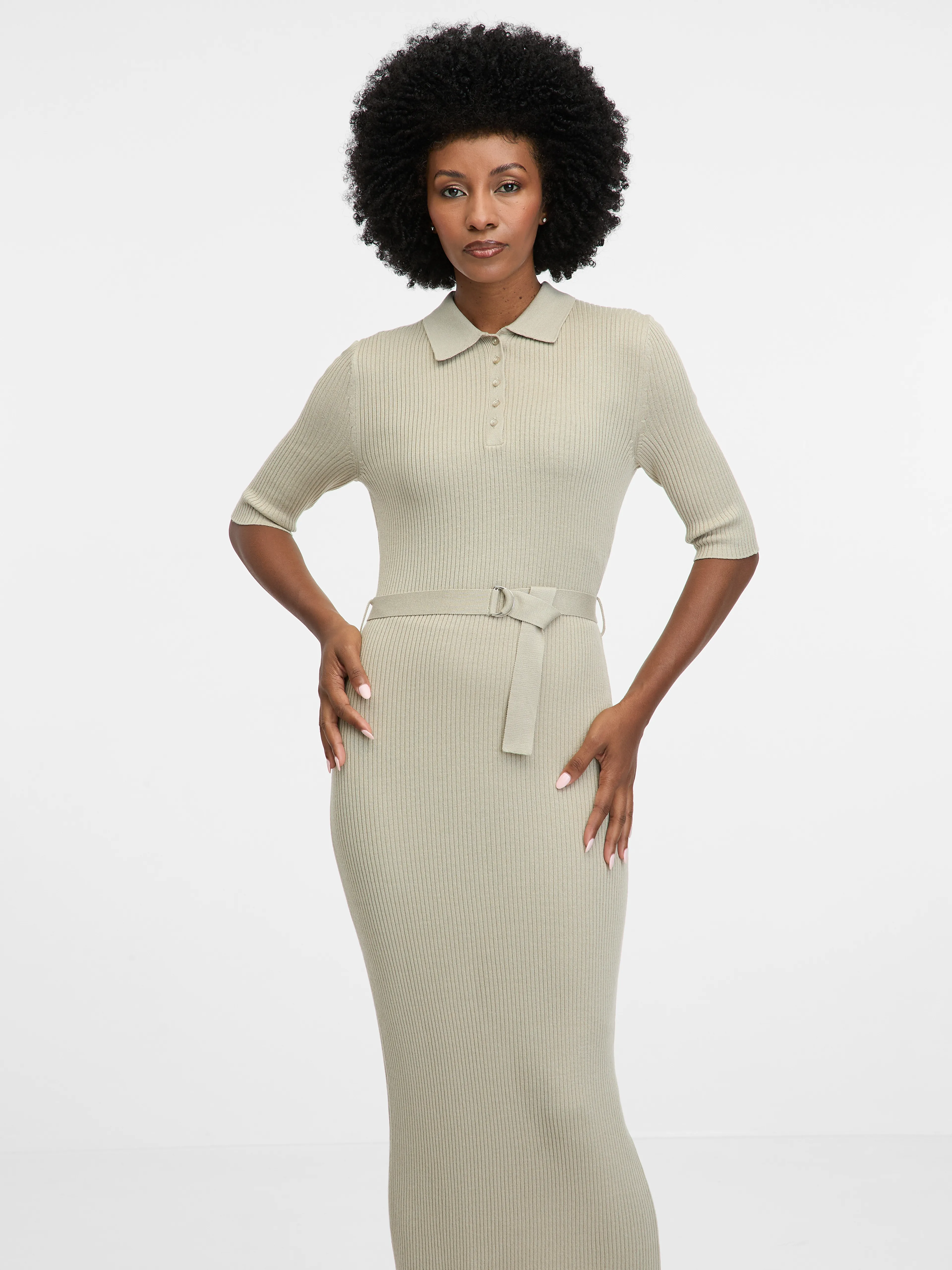 Graues Damen-Midikleid ORSAY
