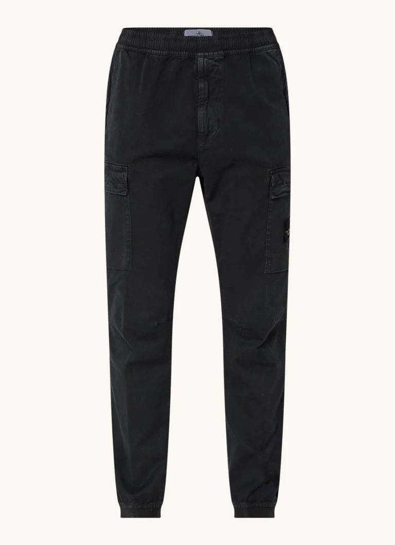 Pantaloni cargo conici Stone Island 313L1 cu logo