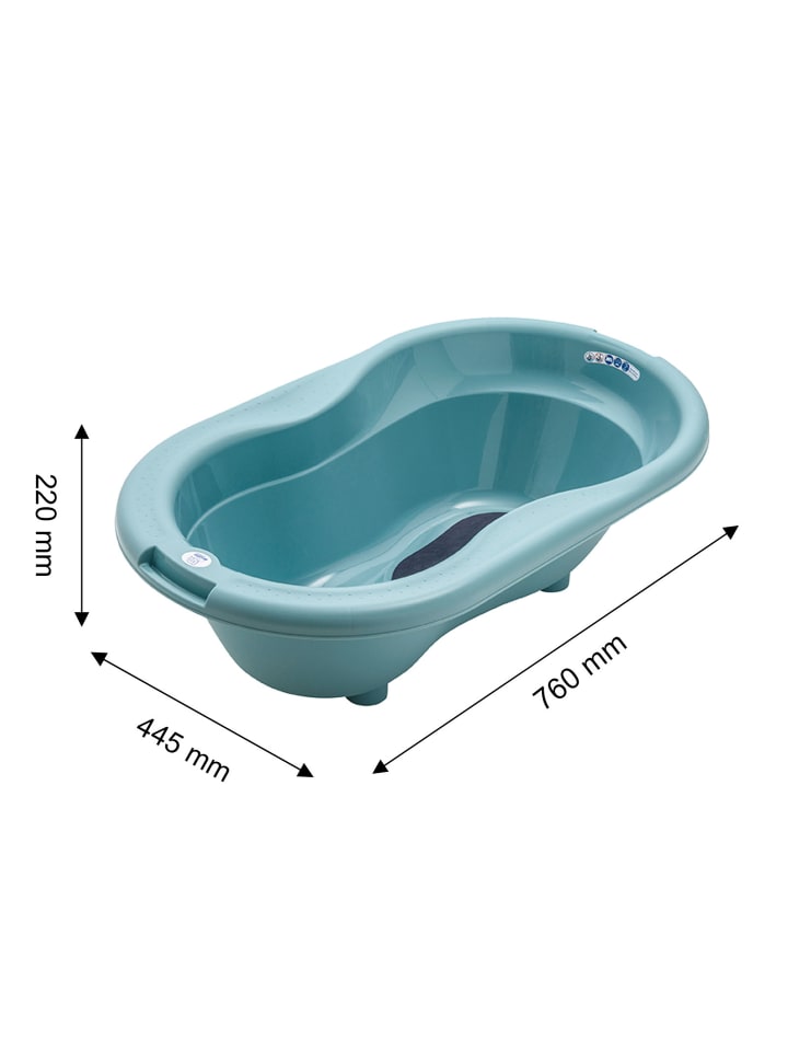 Rotho Babydesign Babybadewanne mit Antirutschmatte in der Innenseiten in lagoon günstig kaufen onesize