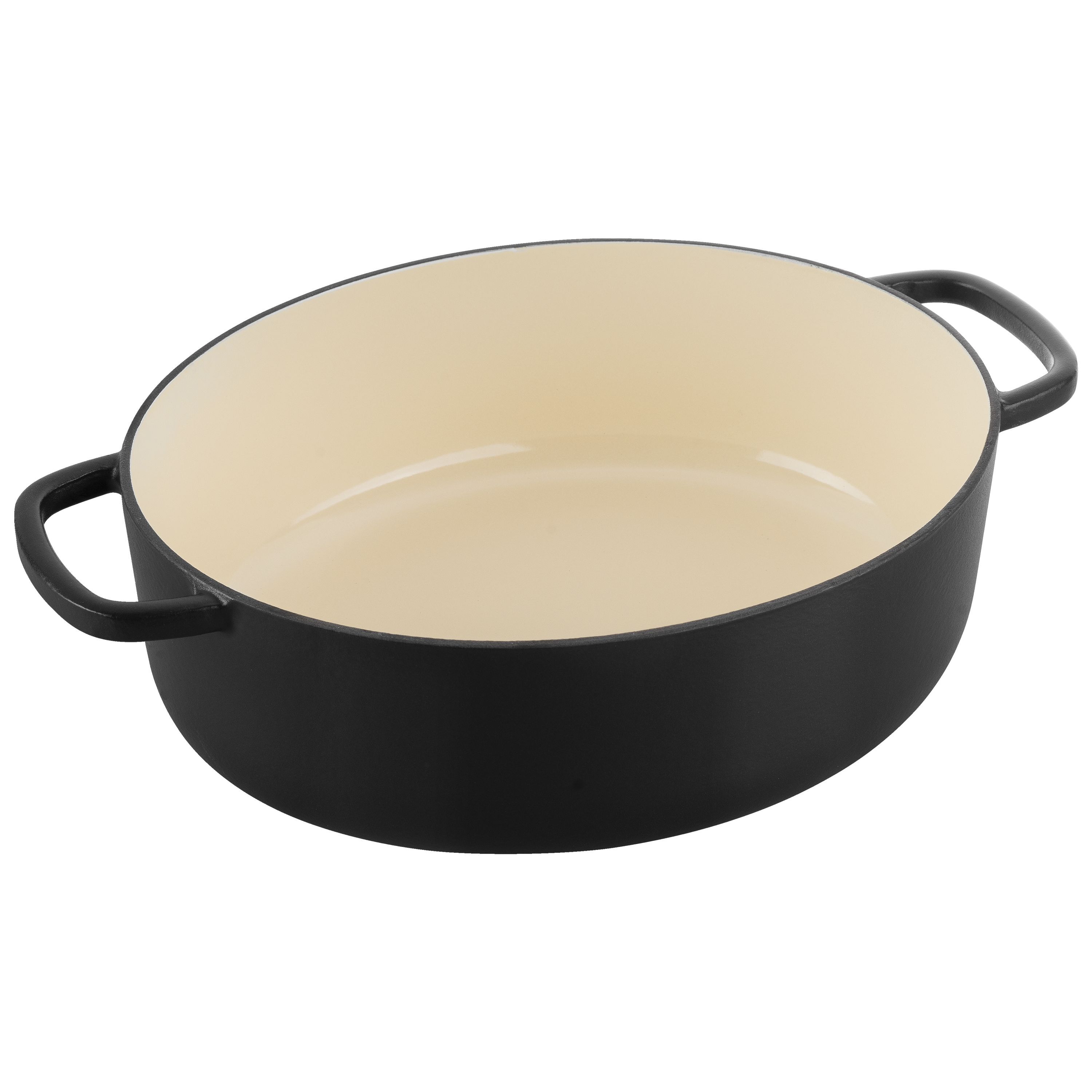 Cocotte 29 cm, oval, Schwarz, Gusseisen