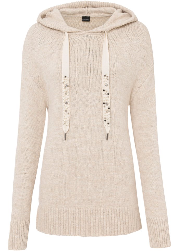Strickpullover mit Kapuze