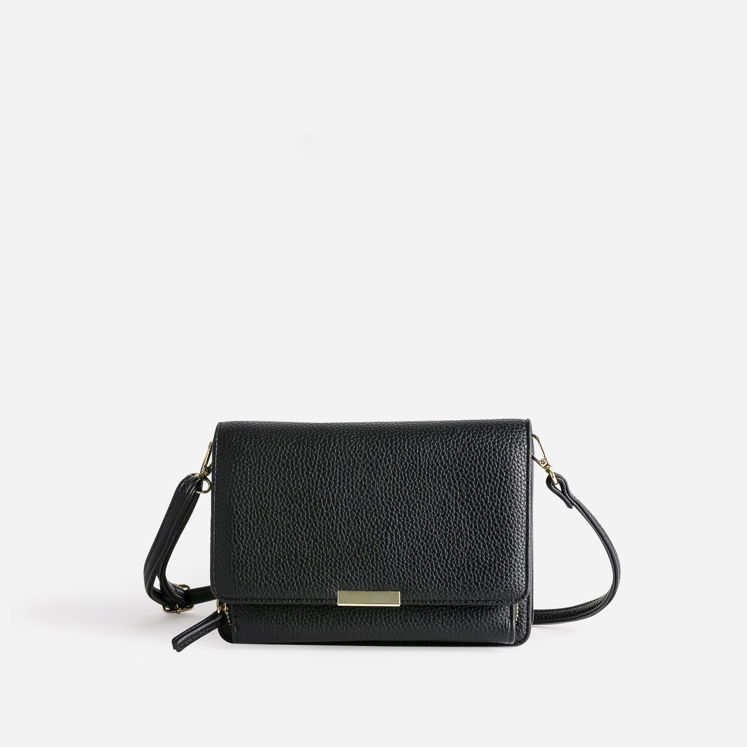 Sac à main noir avec portefeuille intégré
