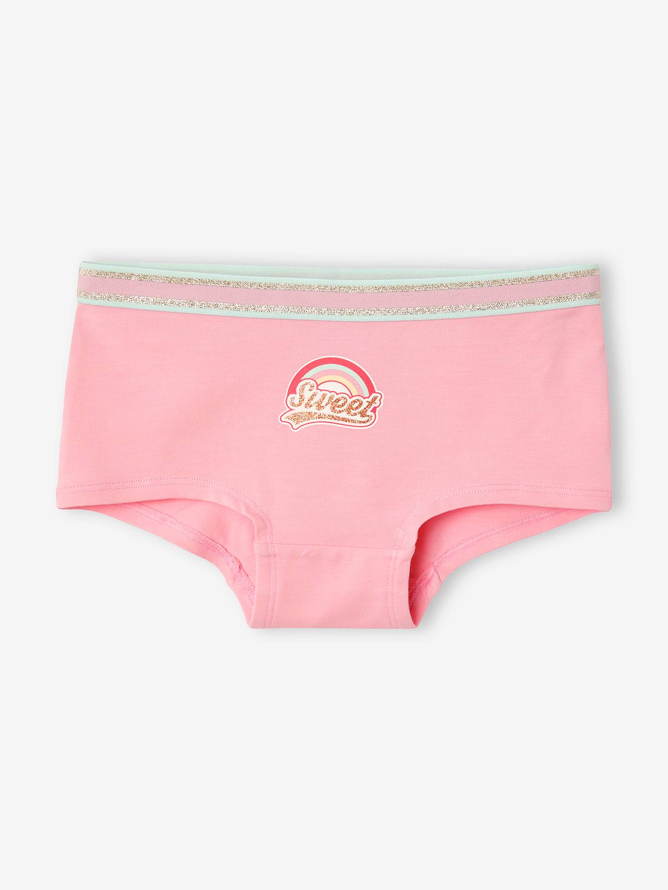 Vertbaudet 5er-Pack Mädchen Shortys Oeko-Tex - pack rosa/aqua