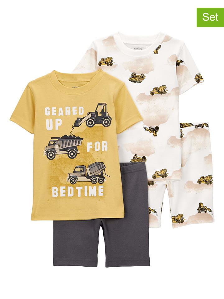 carter's 2er-Set: Pyjamas in Weiß/ Gelb/ Braun günstig kaufen