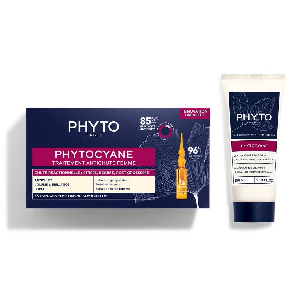 Phyto Coffret Phytocyane Progressive Traitement Antichute Femme + ShampooingRevigorant