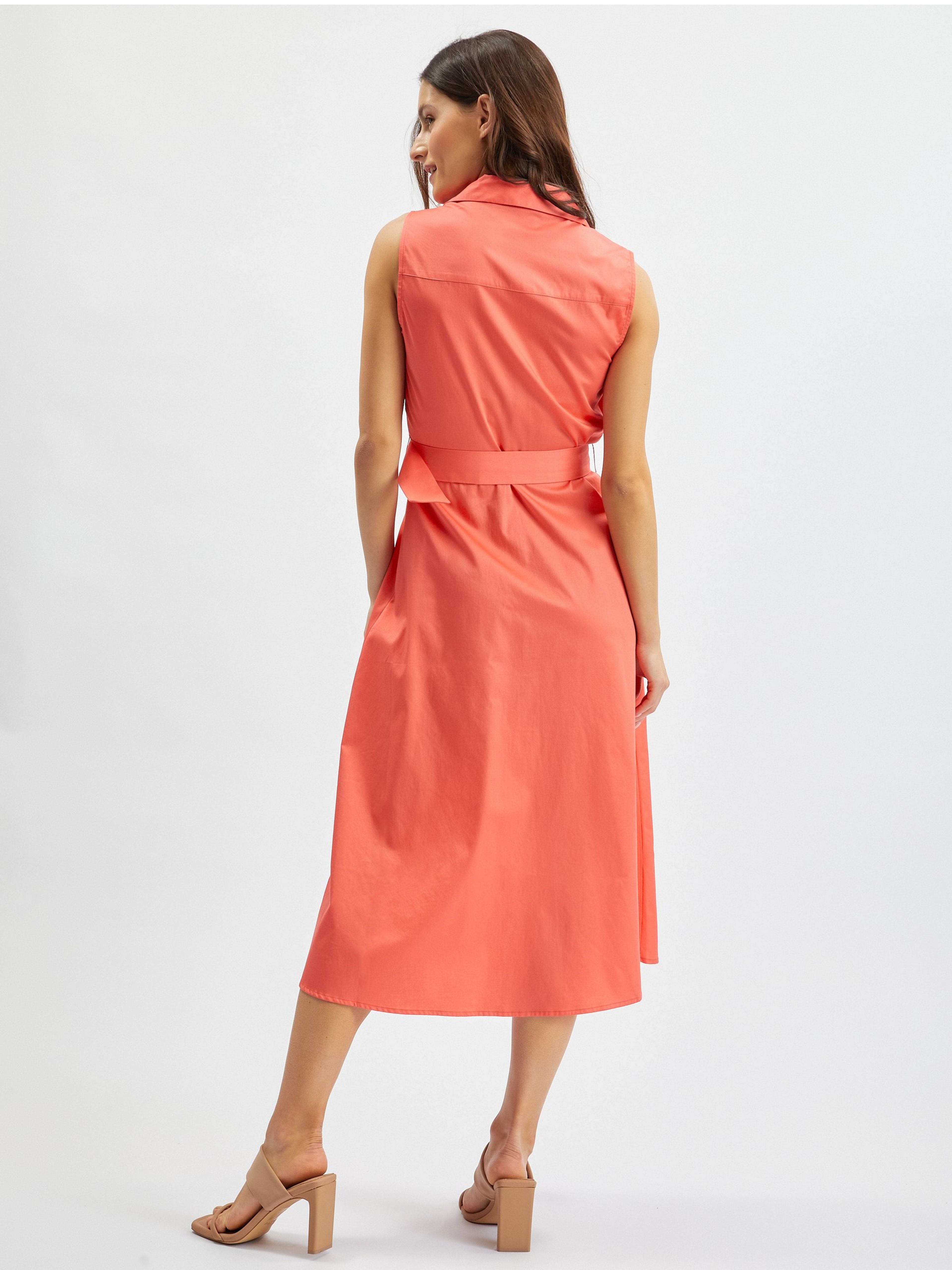 Orangefarbenes Damen-Shirt Midi ORSAY