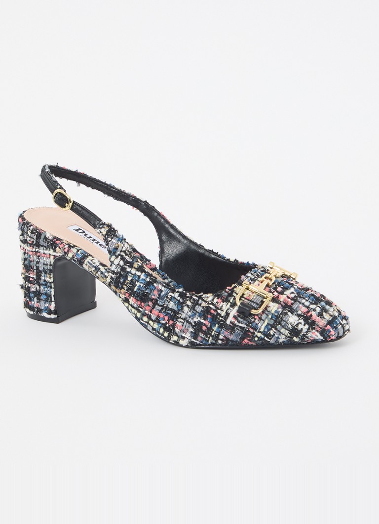 Sandały Dune London Choices z efektem tweedu i paskiem typu slingback