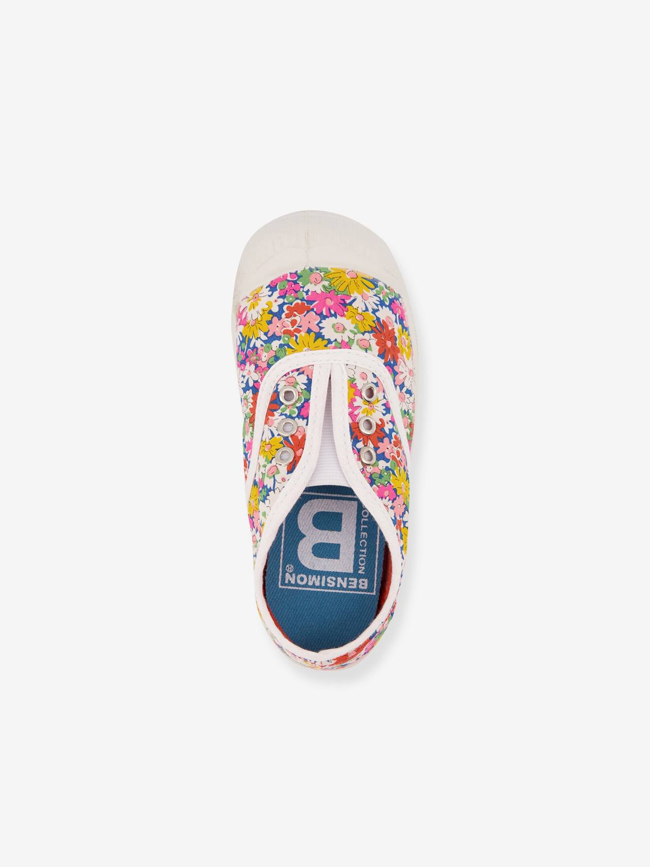 Tennis coton imprimé Liberty® enfant Elly BENSIMON® blanc imprimé