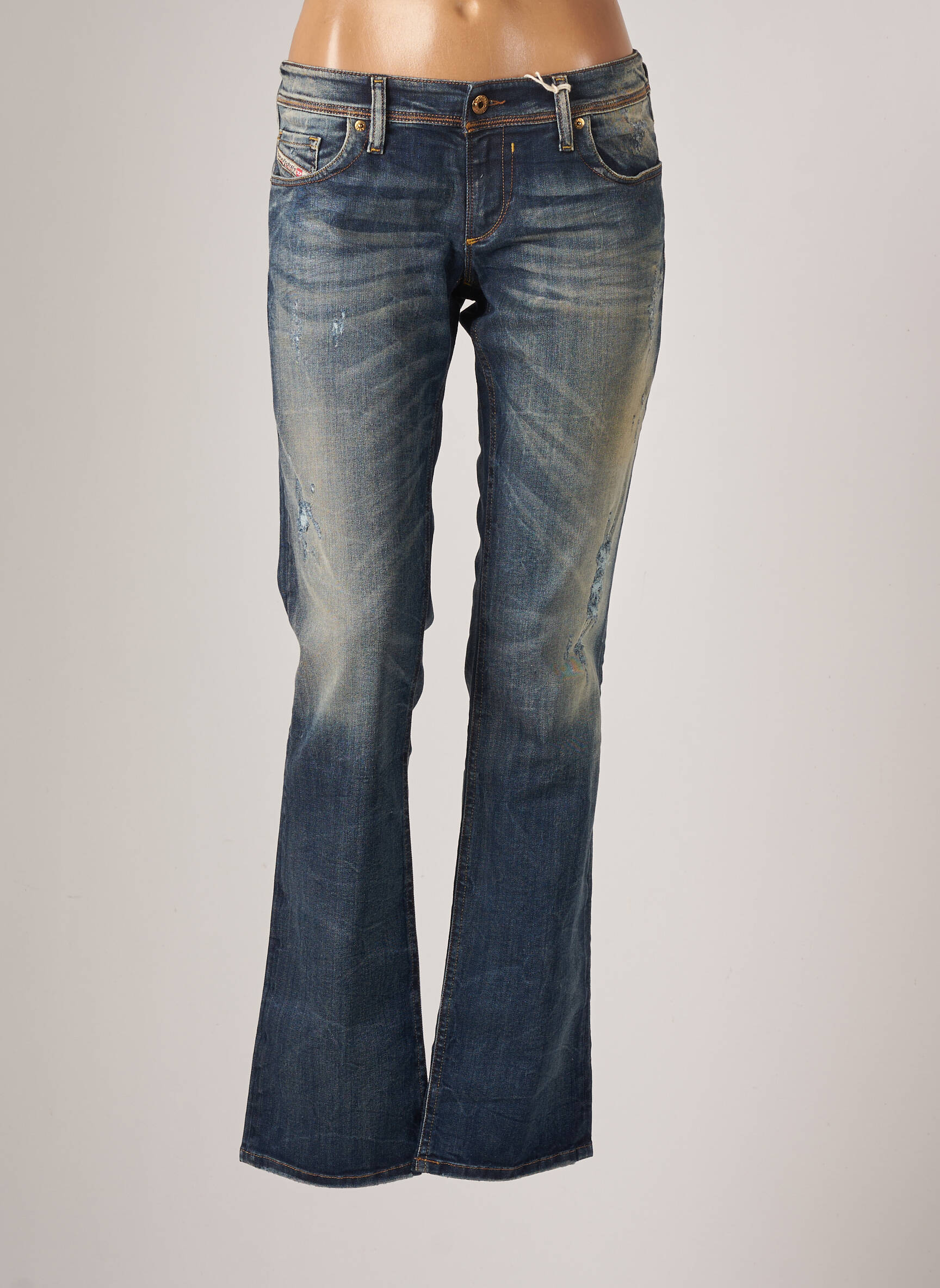 Diesel Jeans Bootcut Femme couleur bleu