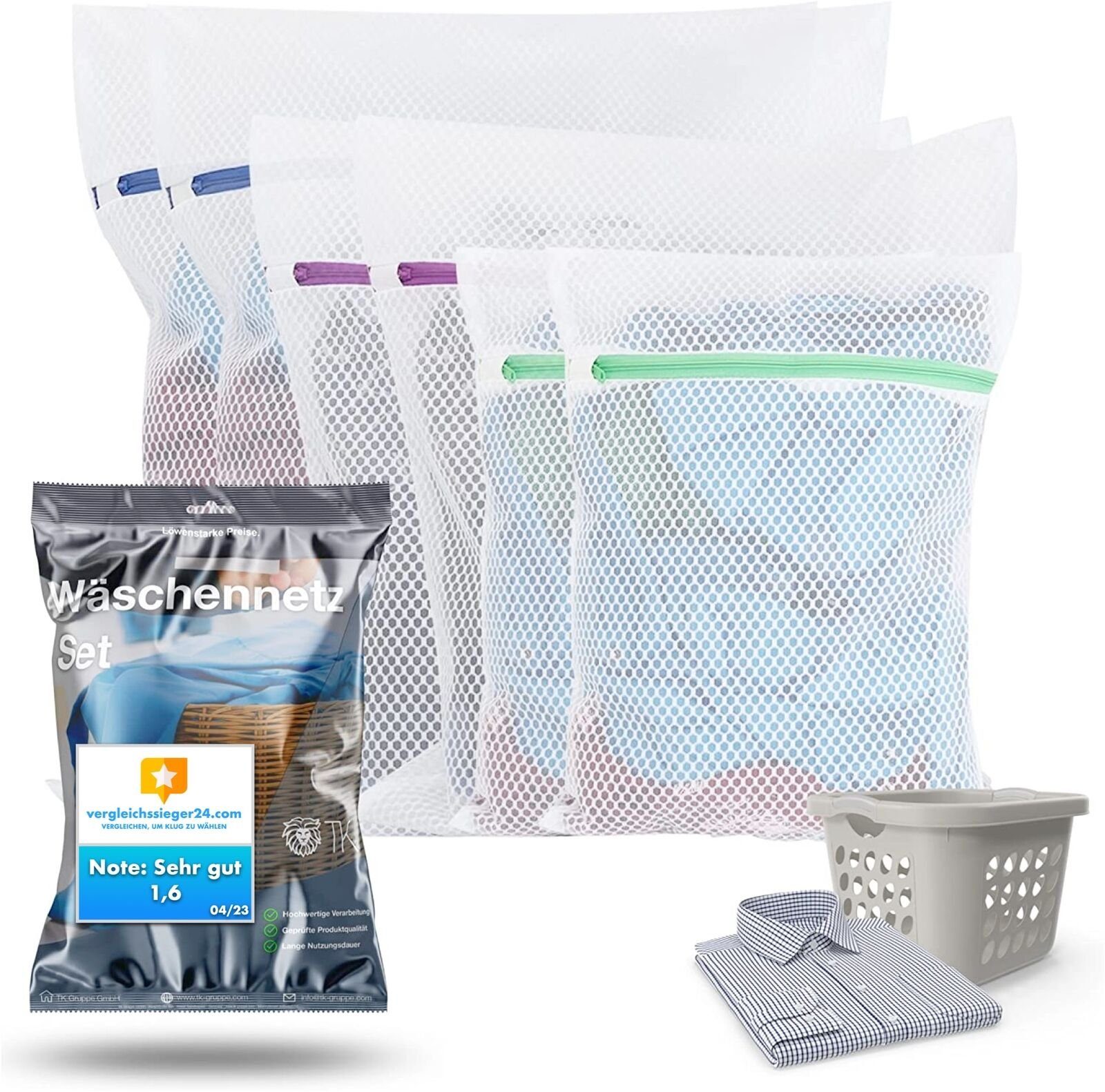 TK Gruppe Wäschenetz Wäschenetz Set - 10x Netz für Waschmaschine - Wäschesack,(10-St)