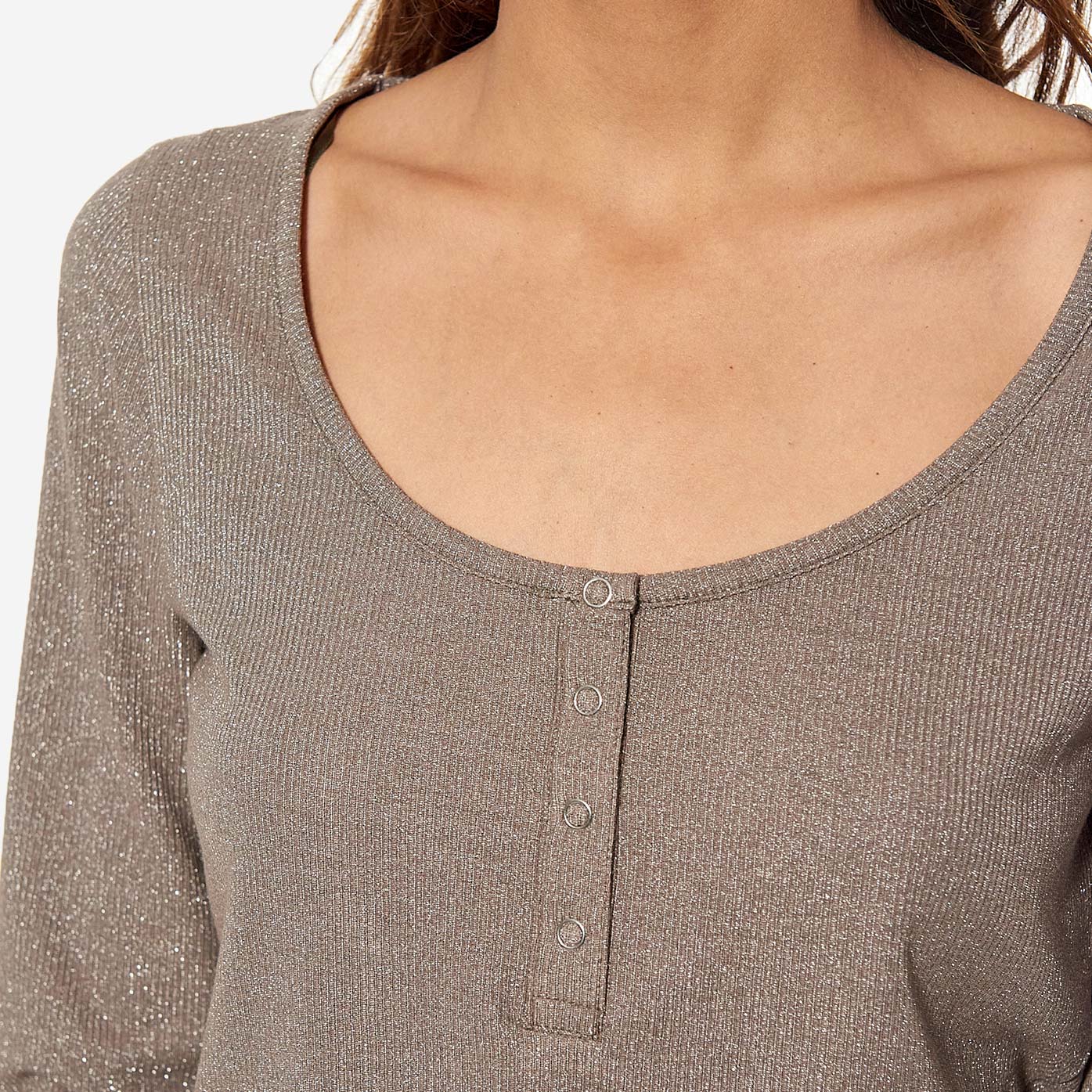 FERGY  T-shirt pailleté kaki Femme
