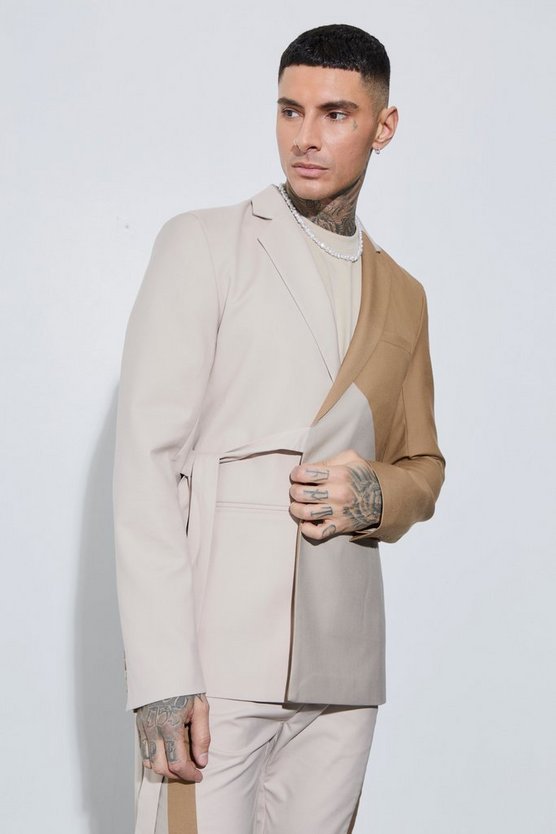 Tall Skinny Colorblock Wickel-Blazer